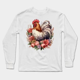 Pink Christmas Chicken Long Sleeve T-Shirt